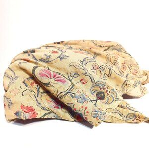 Ralph Lauren Provence Bed Skirt Queen 87x95 Dust Ruffle Vintage Floral Tan